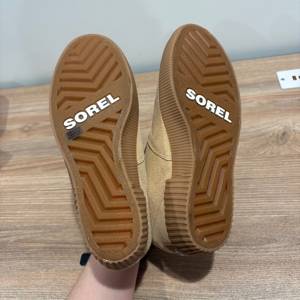 NWT Sorel Out N About III Wedge Bootie Women Tan 7.5 Waterproof Suede Chelsea - Picture 8 of 11